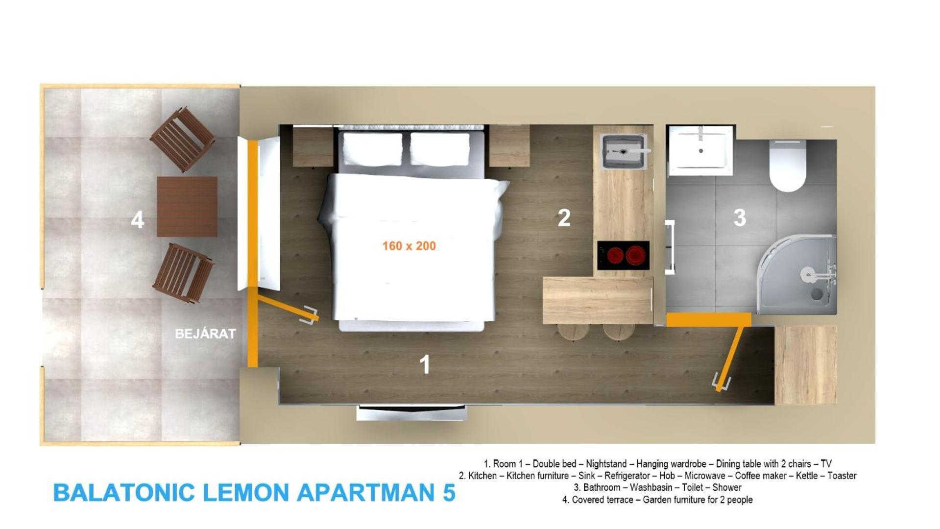 Balatonic Lemon Apartmanhaz Σίοφοκ Δωμάτιο φωτογραφία